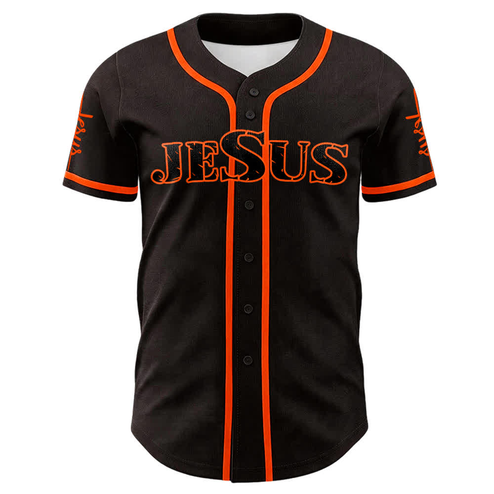 Christianartworkshop Jesus Cross Nail and Crown of Thorns Baseball Jersey - image 10