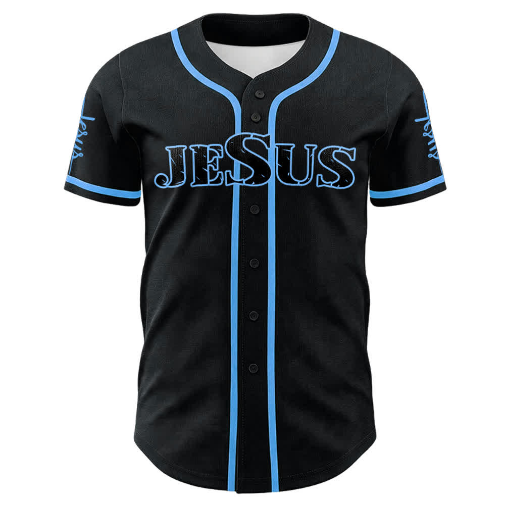 Christianartworkshop Jesus Cross Nail and Crown of Thorns Baseball Jersey - image 16