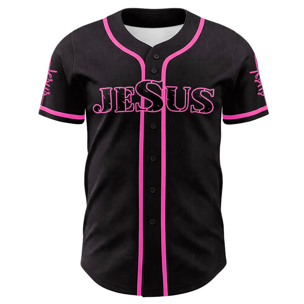 Christianartworkshop Jesus Cross Nail and Crown of Thorns Baseball Jersey - image 19