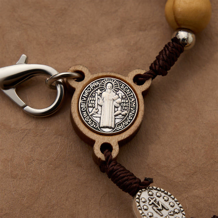 FREE Today: Cord Wood Crucifix Rosary Bracelet: Graceful Token of Quiet Prayerful Peace - image 4