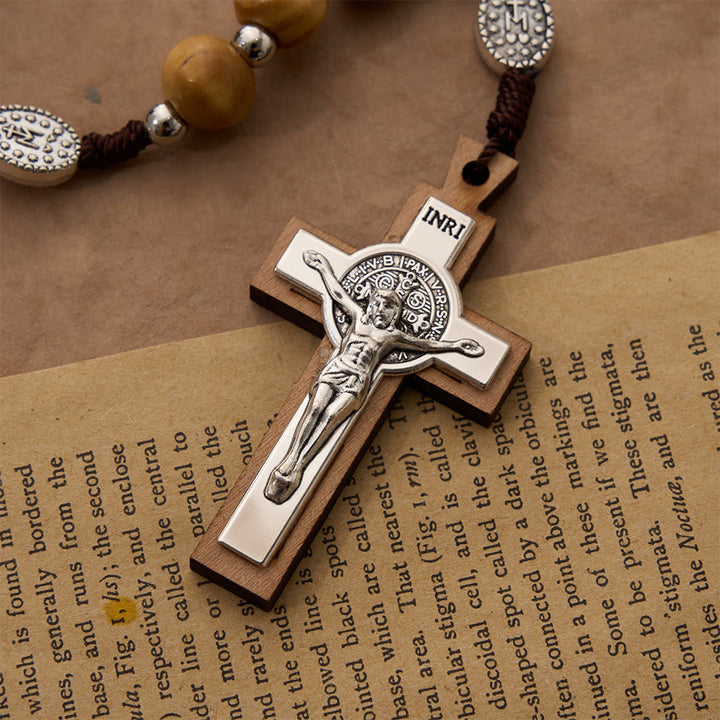 FREE Today: Cord Wood Crucifix Rosary Bracelet: Graceful Token of Quiet Prayerful Peace - image 3