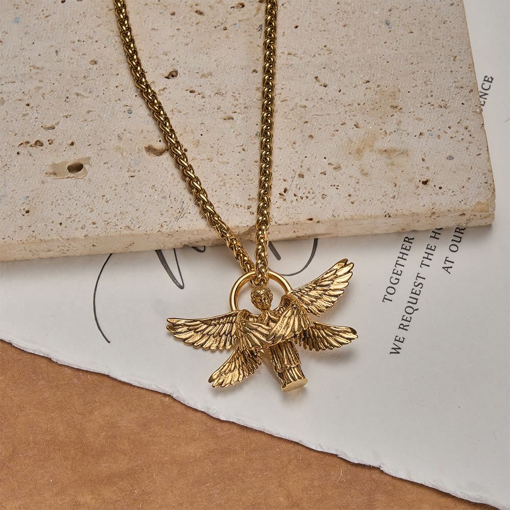Christianartworkshop Six-Winged Seraph Angel Pendant Necklace: Timeless Emblem of Gentle Heavenly Guardianship - image 3