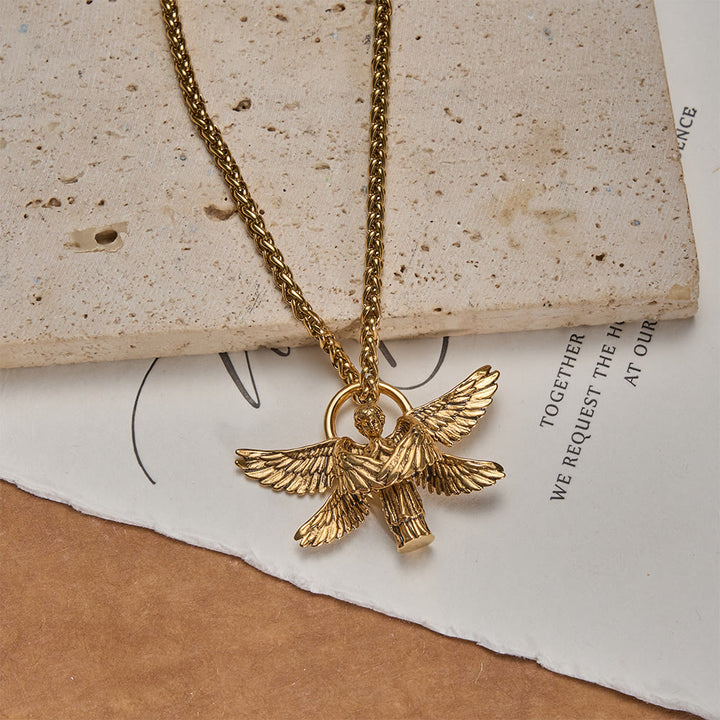 Christianartworkshop Six-Winged Seraph Angel Pendant Necklace: Timeless Emblem of Gentle Heavenly Guardianship - image 3