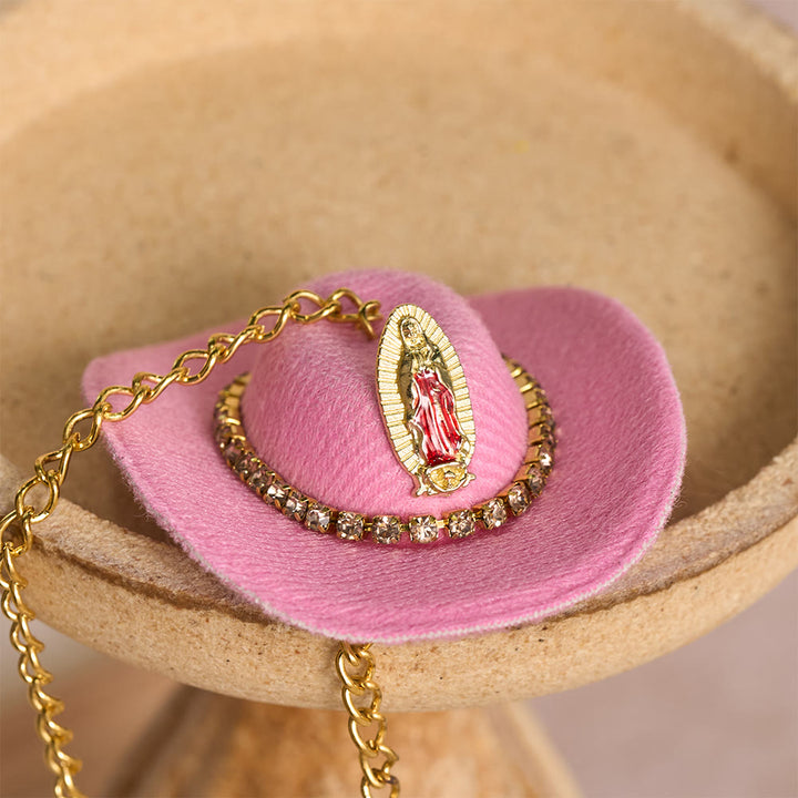 FREE Today: Mini Cowboy Hat Our Lady Crystal Cross Car Hanging Ornament: A Reminder of Merciful Divine Protection on Every Trip - image 10