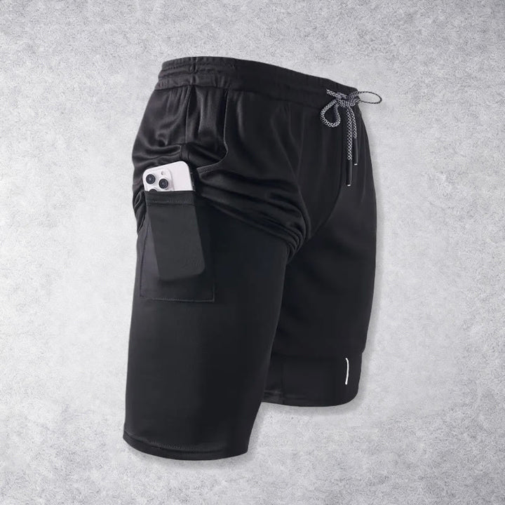 Christianartworkshop Cursive Faith Cross Integrated Script Dual Layer Drawstring Athletic Shorts - image 13