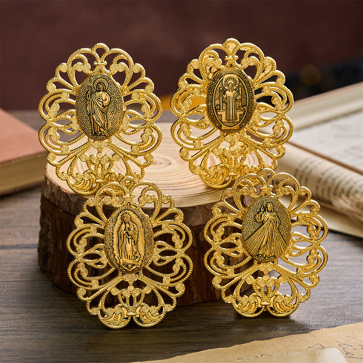 Christianartworkshop Filigree Frame Assorted Holy Portrait Desktop Ornament: A Daily Symbol of Gentle Heavenly Mercy - image 0