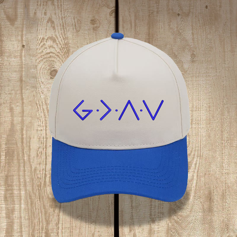 Christianartworkshop Thin Line Geometric Letter Symbol Front Embroidery Baseball Cap - Royal Blue - image 7
