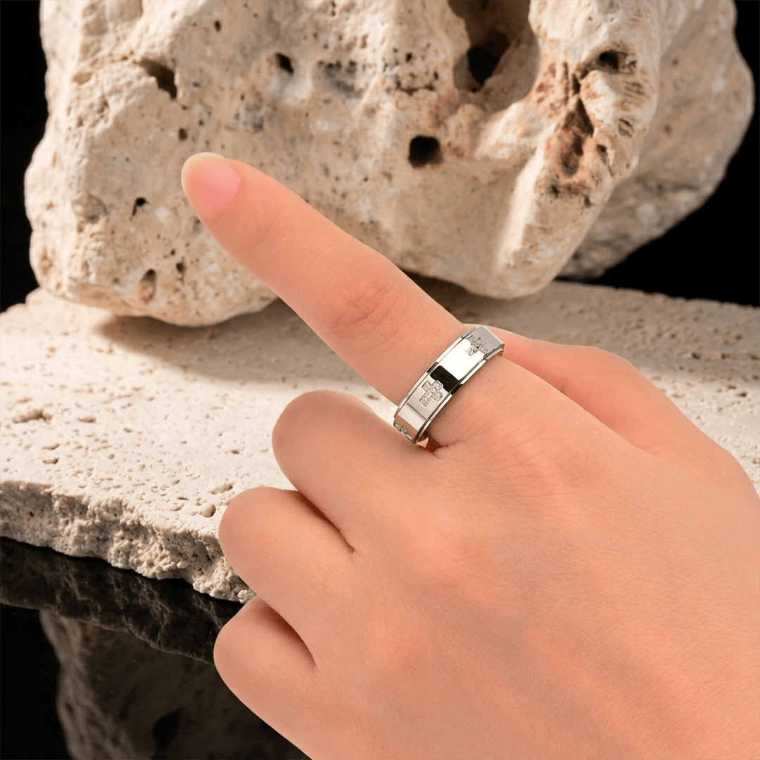 FREE Today: Dual-Layer Rotatable Cross Accent Anxiety Relief Ring: Timeless Emblem of Abiding Heavenly Shelter - image 7
