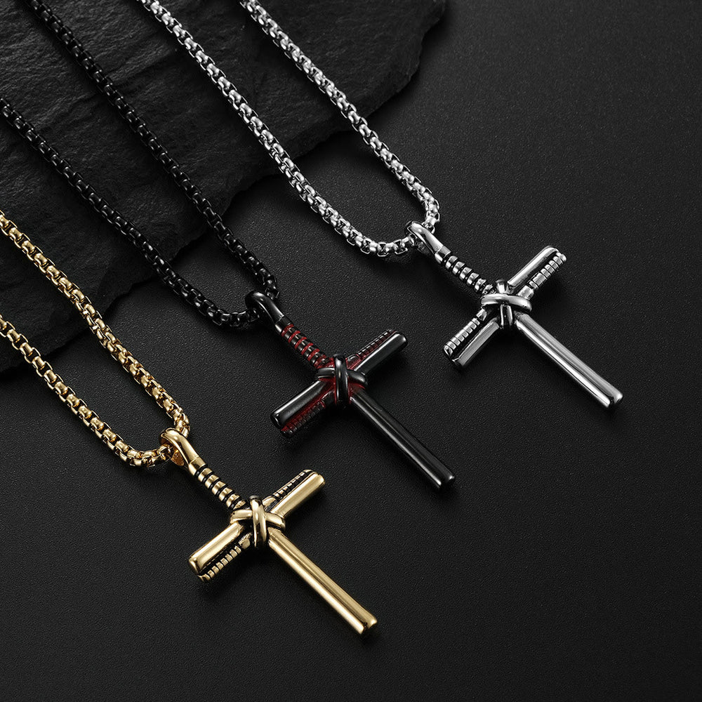 Christianartworkshop Minimal Wrapped Cross Pendant Necklace: Timeless Emblem of Gentle Heavenly Peace - image 1