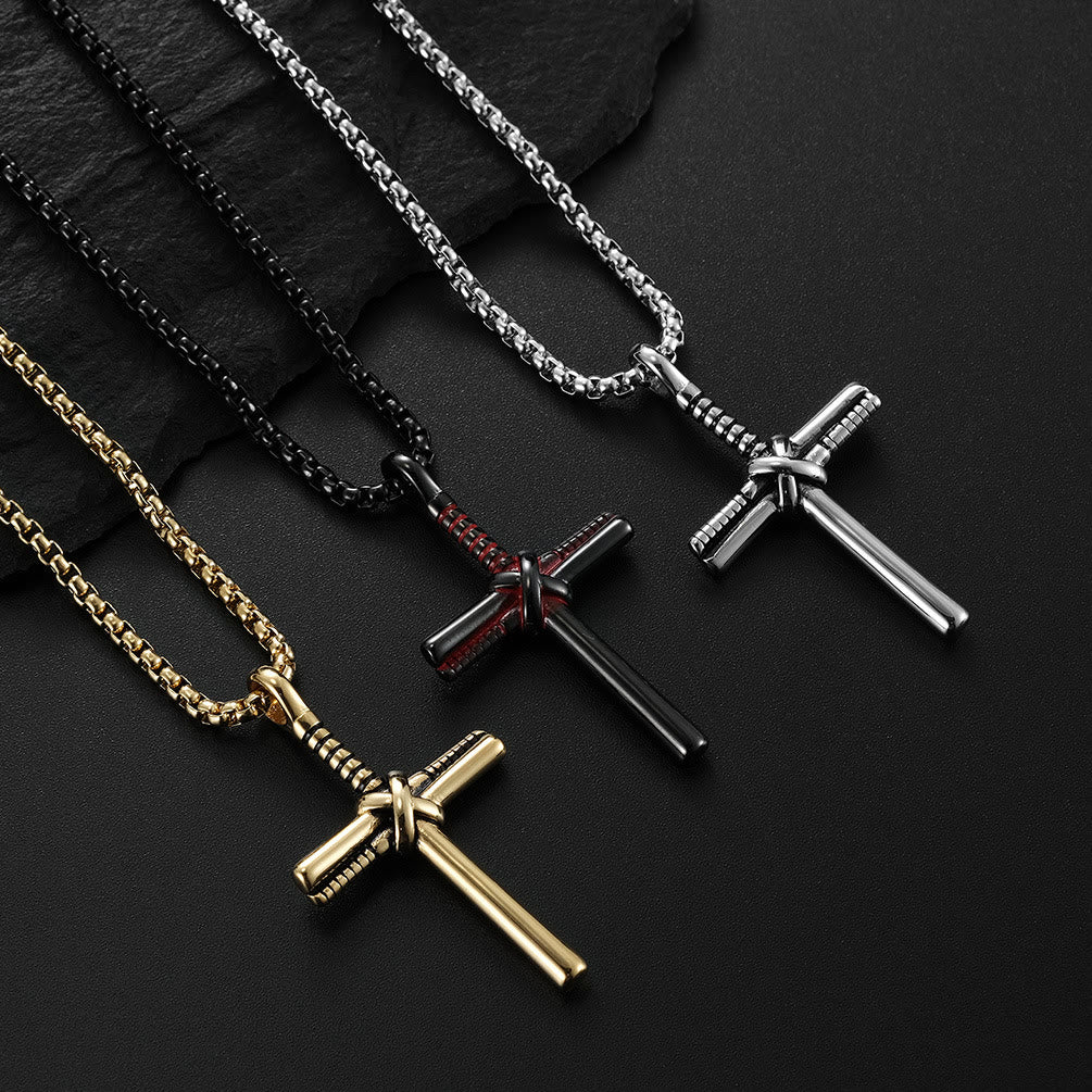 Christianartworkshop Minimal Wrapped Cross Pendant Necklace: Timeless Emblem of Gentle Heavenly Peace - image 1