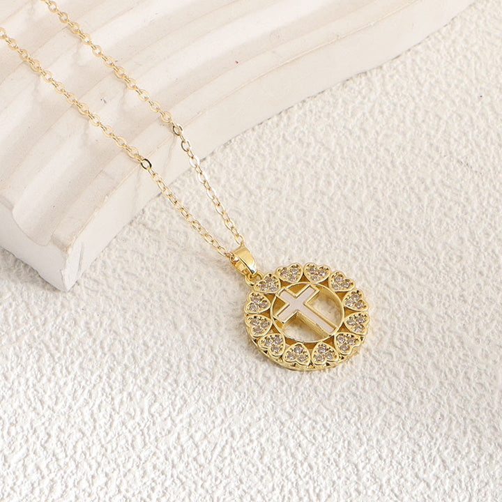 Christianartworkshop Minimal Multi-Style Cross Pendant Necklace: Timeless Emblem of Quiet Daily Prayer Blessing - Cross & Sunburst - image 11