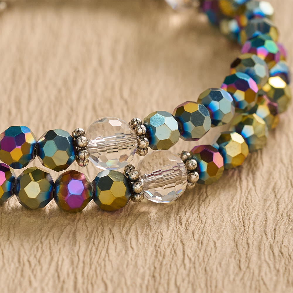 FREE Today: Faceted Bead Virgin Mary Medal Crucifix Wrap Bracelet: Personalized Emblem of Steadfast Heavenly Faith - image 3