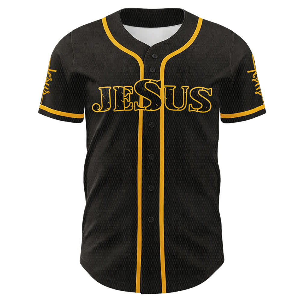 Christianartworkshop Jesus Cross Nail and Crown of Thorns Baseball Jersey - image 2