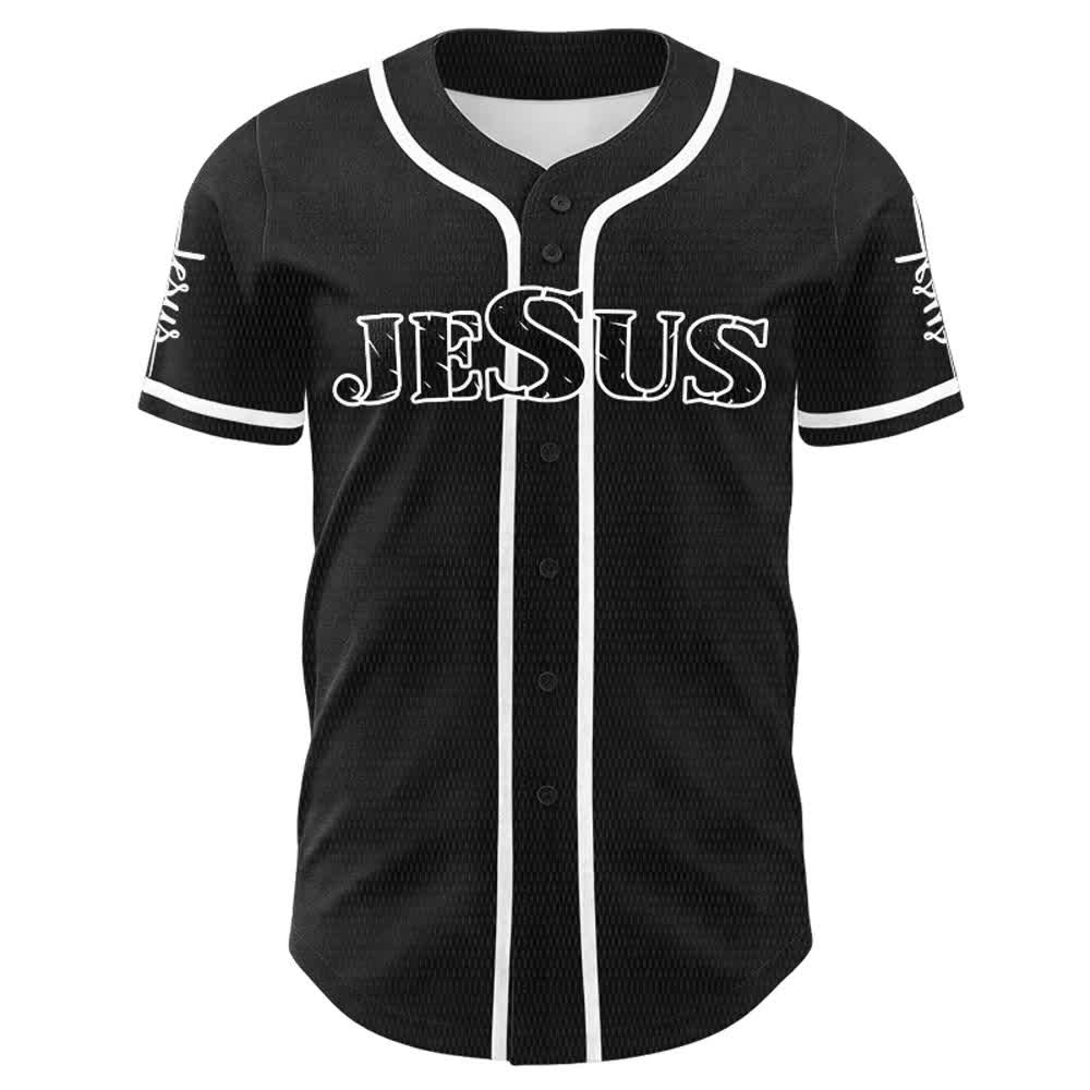 Christianartworkshop Jesus Cross Nail and Crown of Thorns Baseball Jersey - image 5