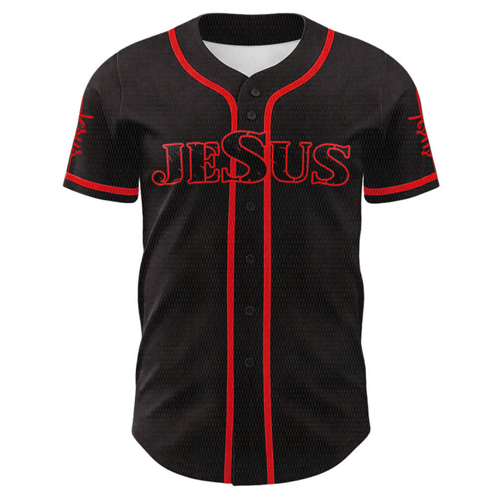 Christianartworkshop Jesus Cross Nail and Crown of Thorns Baseball Jersey - image 8
