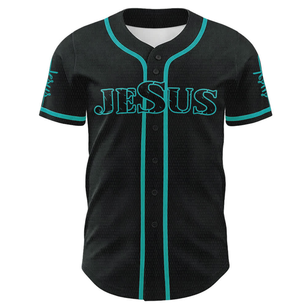 Christianartworkshop Jesus Cross Nail and Crown of Thorns Baseball Jersey - image 14