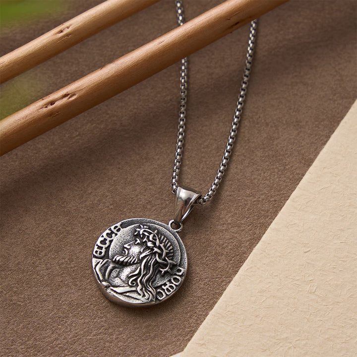 Christianartworkshop Classic Style Jesus & Mary Two Style Icon Faith Pendant Necklace - image 1