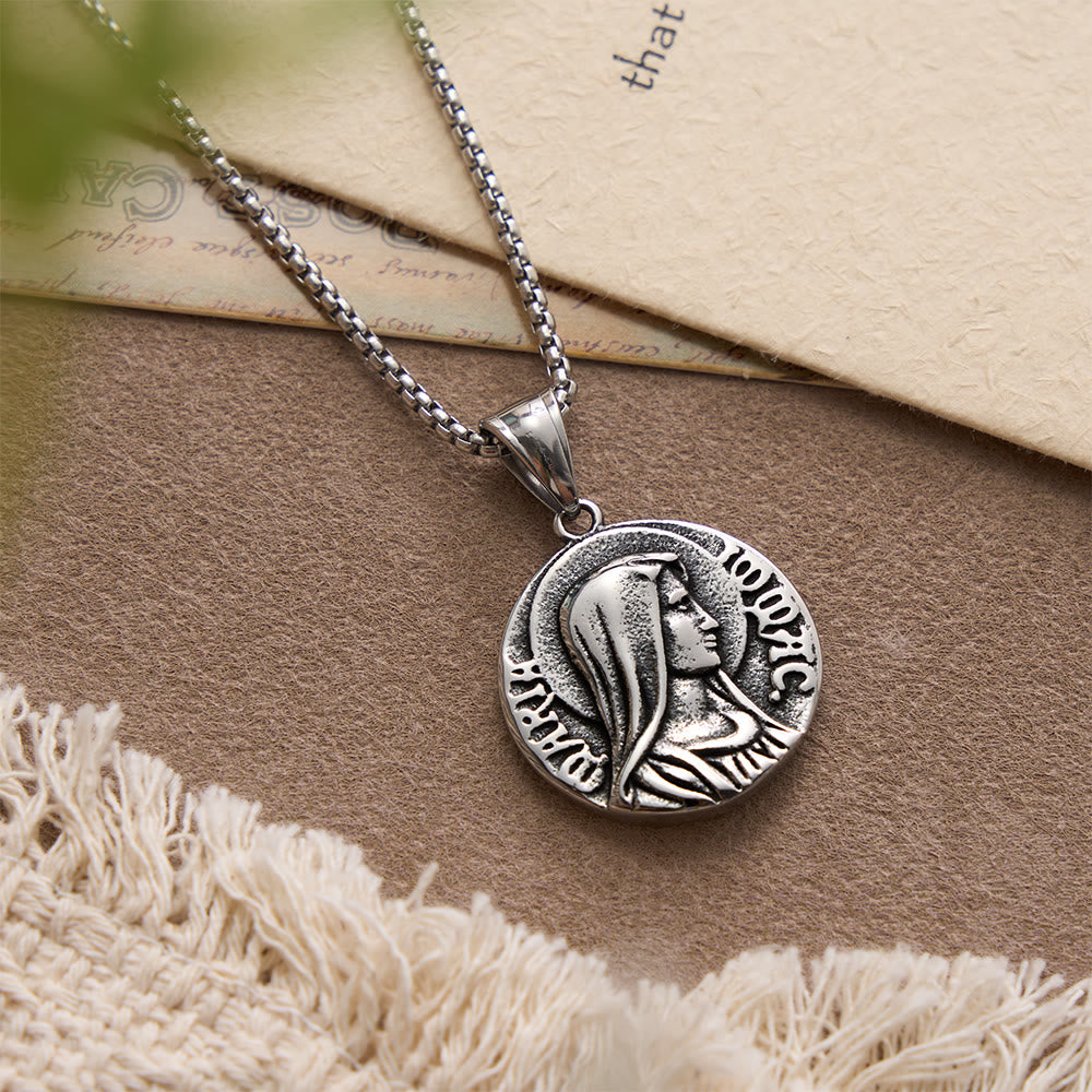 Christianartworkshop Classic Style Jesus & Mary Two Style Icon Faith Pendant Necklace - image 3
