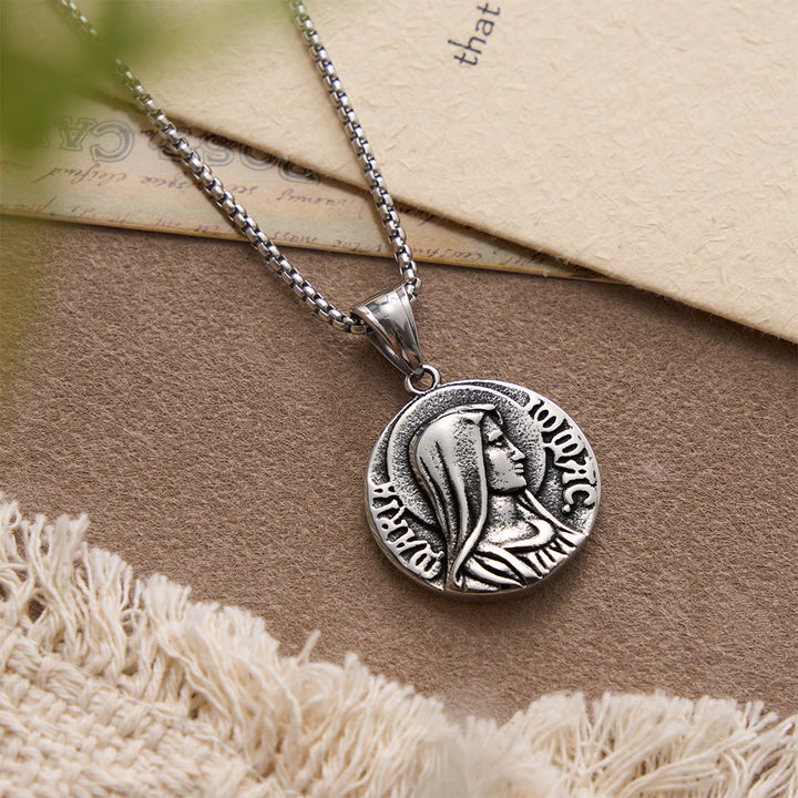 Christianartworkshop Classic Style Jesus & Mary Two Style Icon Faith Pendant Necklace - image 3