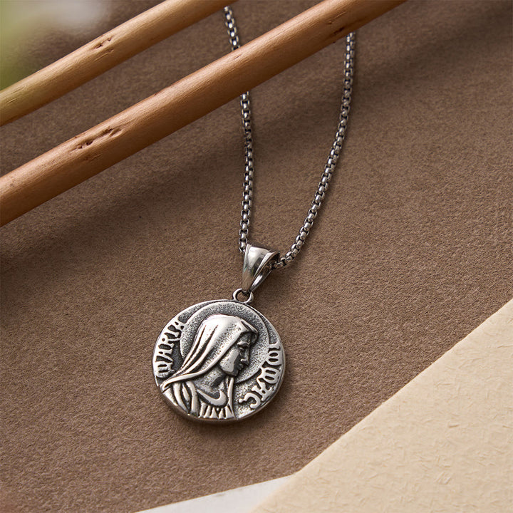Christianartworkshop Classic Style Jesus & Mary Two Style Icon Faith Pendant Necklace - image 4