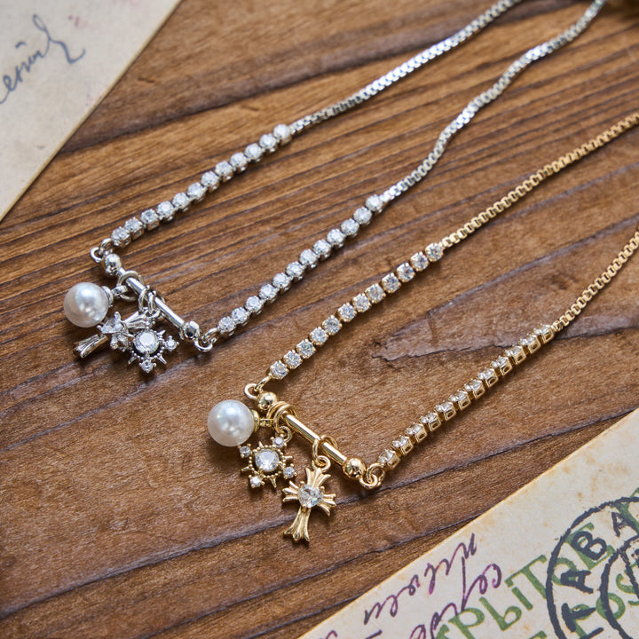 Christianartworkshop Fleur-De-Lis Sacred Cross Charm Bracelet: Personalized Emblem of Gentle Heavenly Peace - image 3