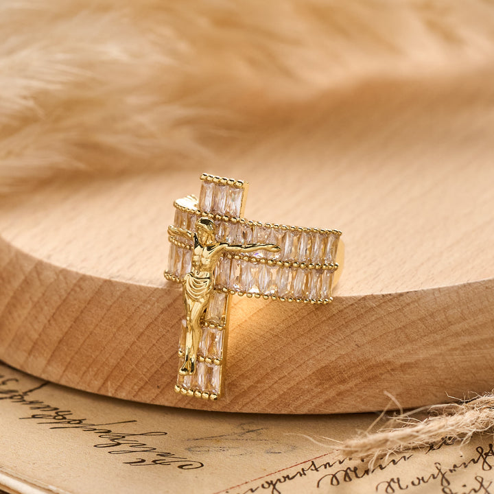 Christianartworkshop Compact Sculpted Crucifix Signet Ring: Timeless Emblem of Unshakable Sacred Faith - image 5
