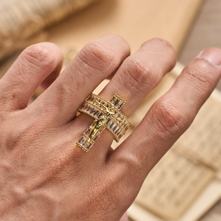 FREE Today: Compact Sculpted Crucifix Ring: Timeless Emblem of Unshakable Sacred Faith - image 7