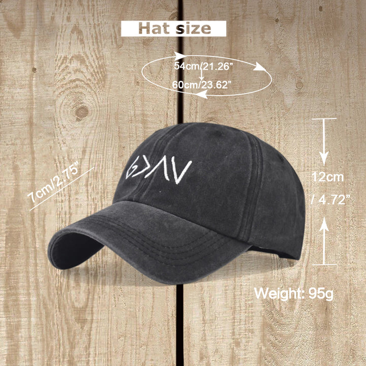 Christianartworkshop Greater Than Hardship Minimal Arrow Symbol Embroidery Washed Baseball Cap - image 3