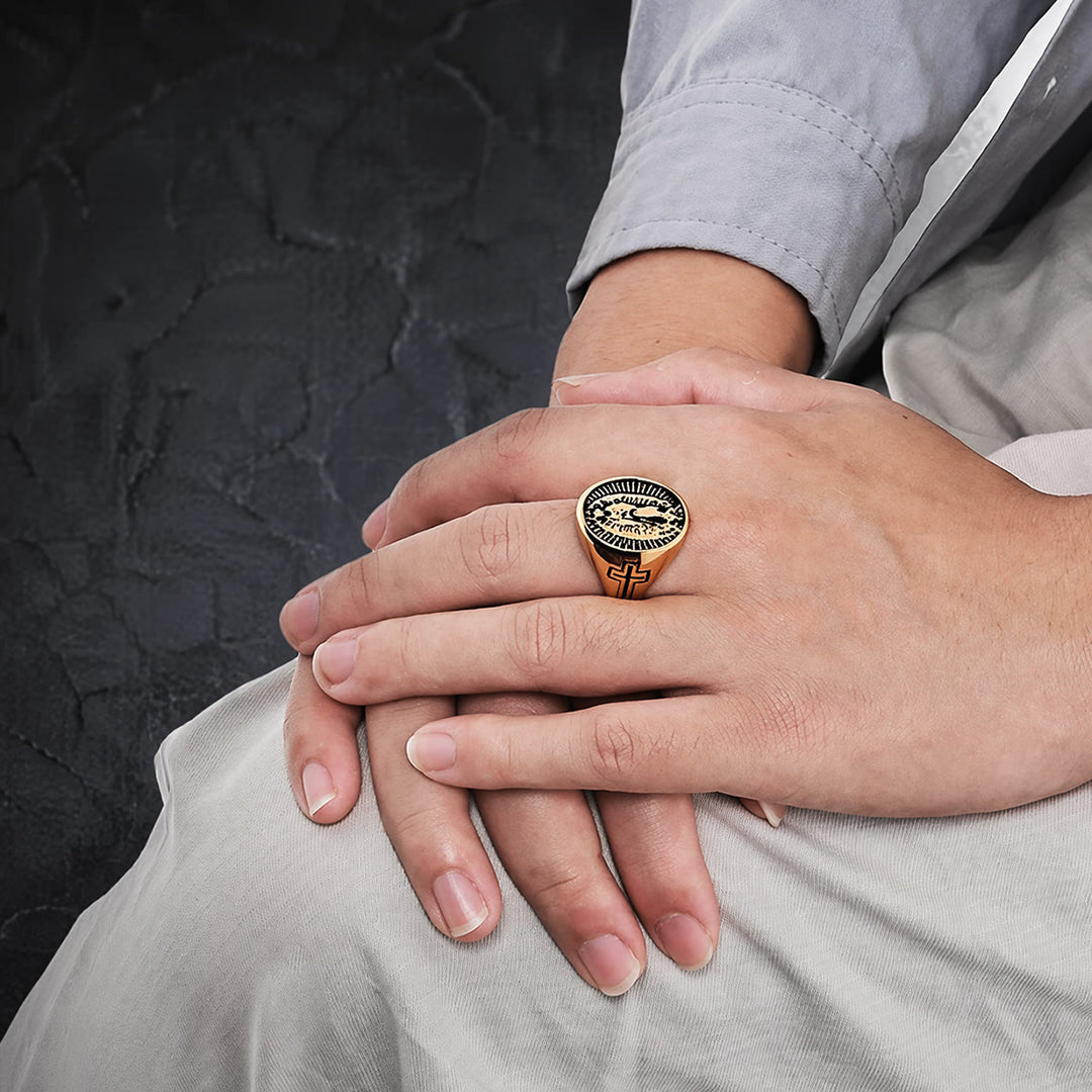 Christianartworkshop Deep Relief Our Lady Of Guadalupe Statement Ring: Timeless Emblem of Unshakable Sacred Faith - image 3