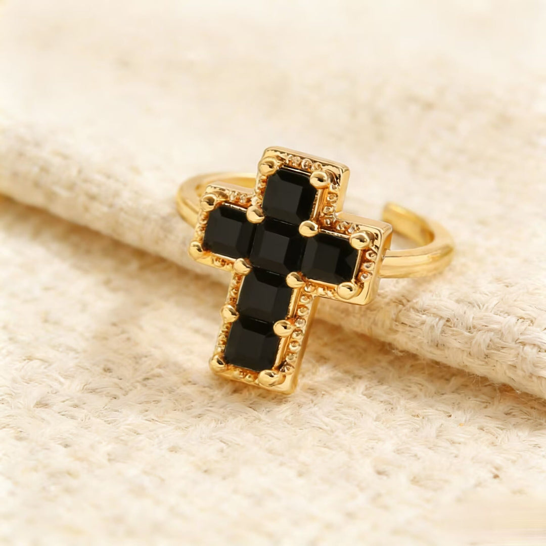 Christianartworkshop Multi-Tone Framed Cross Adjustable Faith Ring: Timeless Emblem of Unshakable Sacred Faith - Black - image 13