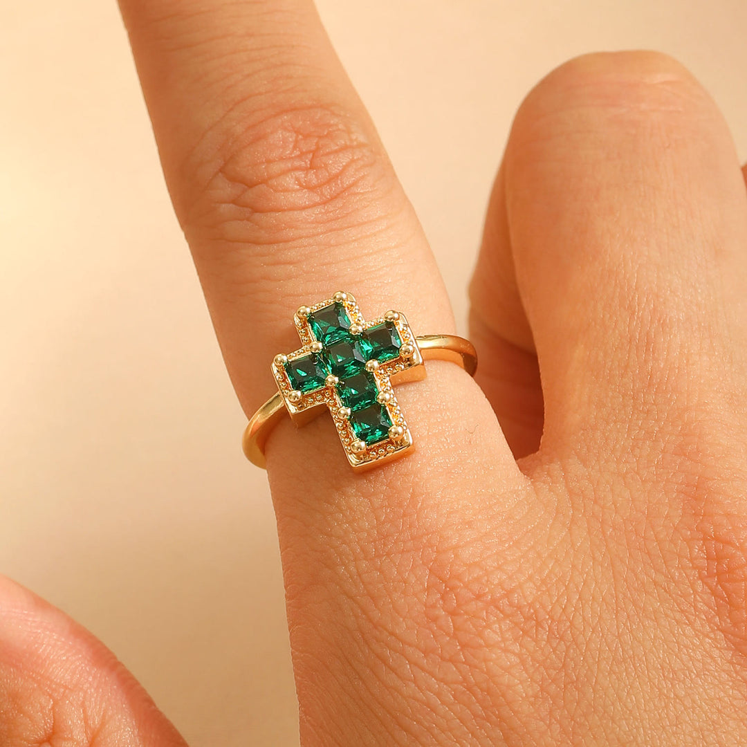 Christianartworkshop Multi-Tone Framed Cross Adjustable Faith Ring: Timeless Emblem of Unshakable Sacred Faith - image 11
