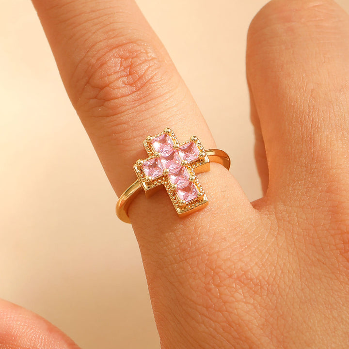 Christianartworkshop Multi-Tone Framed Cross Adjustable Faith Ring: Timeless Emblem of Unshakable Sacred Faith - image 9