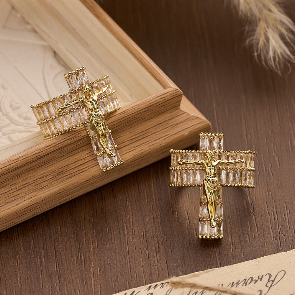 FREE Today: Compact Sculpted Crucifix Ring: Timeless Emblem of Unshakable Sacred Faith - image 1