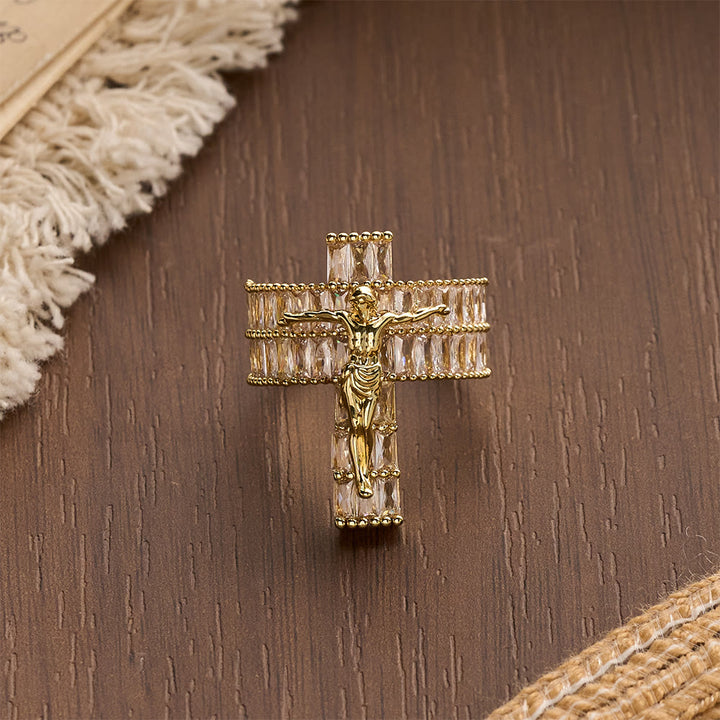 FREE Today: Compact Sculpted Crucifix Ring: Timeless Emblem of Unshakable Sacred Faith - image 3