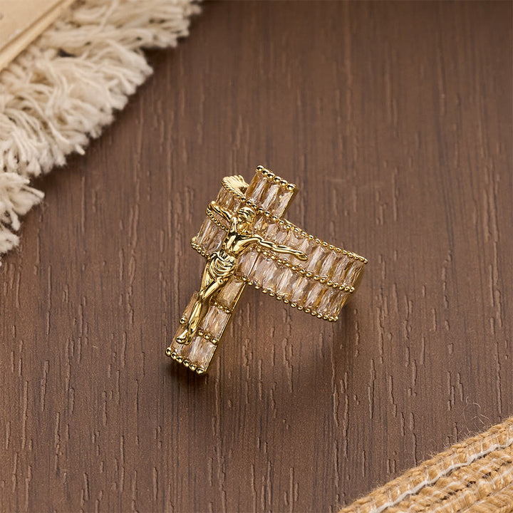 FREE Today: Compact Sculpted Crucifix Ring: Timeless Emblem of Unshakable Sacred Faith - image 2