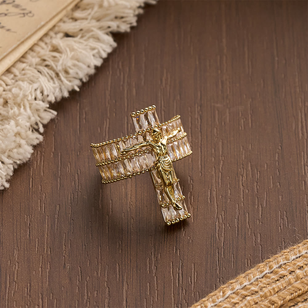 FREE Today: Compact Sculpted Crucifix Ring: Timeless Emblem of Unshakable Sacred Faith - image 4