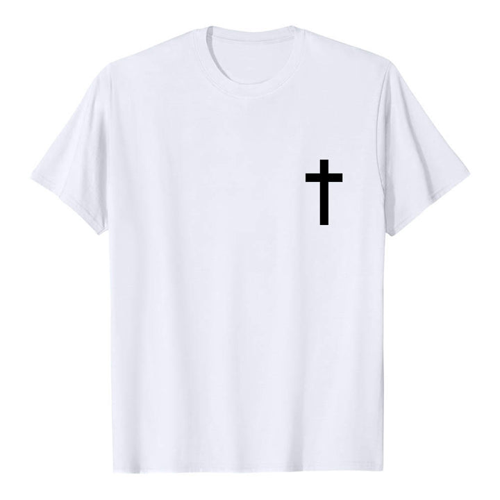 Christianartworkshop Front Cross Back Vertical Distressed JESUS The Way The Truth The Life Premium Short Sleeve T-Shirt - image 4