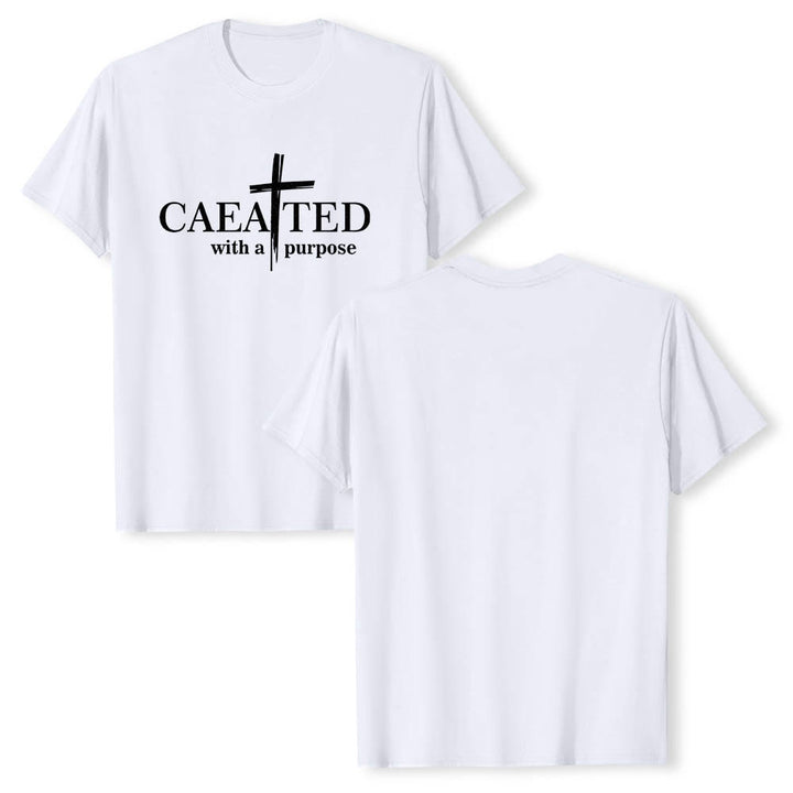 Christianartworkshop Created With A Purpose Brush Stroke Cross Split Main Word Premium Short Sleeve T-Shirt - image 13