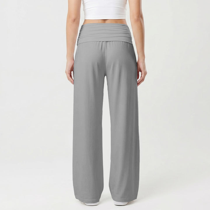 Christianartworkshop All Over Print Vertical Varsity SAINT Letter White Cross Fold Over High Waist Wide Leg Pants - image 11