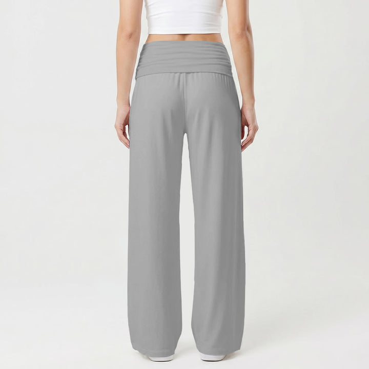Christianartworkshop Heart Outline Faith Cursive Three Vertical Nail Cross Print Wide Leg Pants - image 2