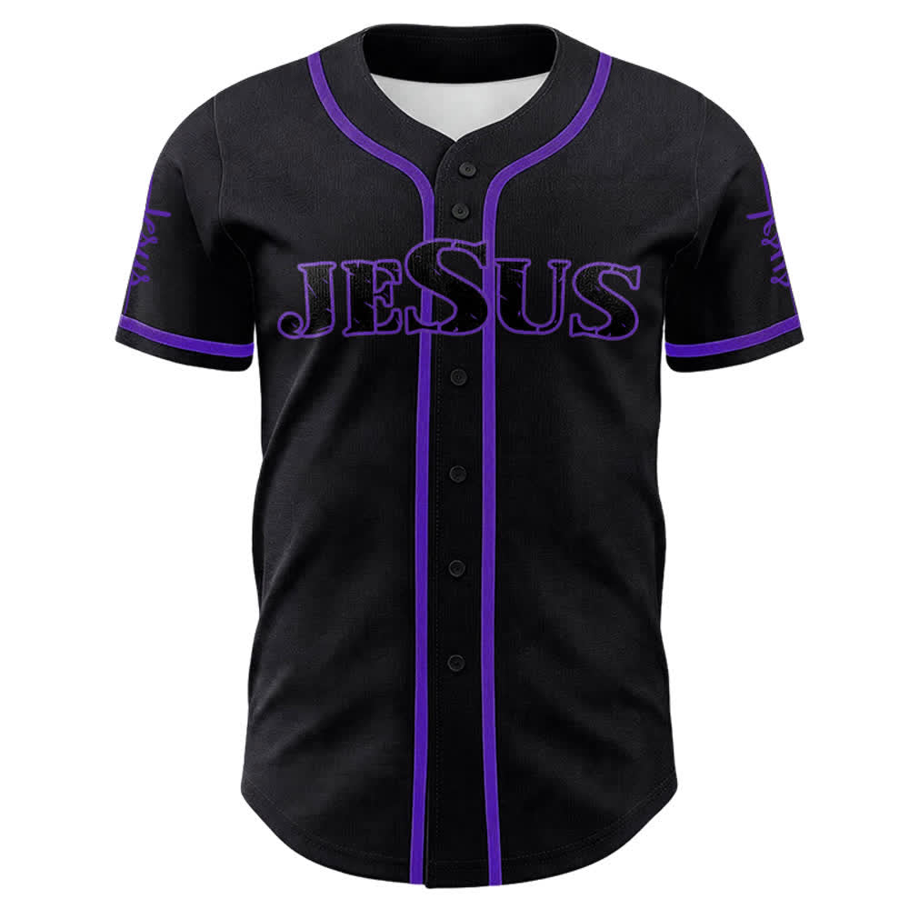 Christianartworkshop Jesus Cross Nail and Crown of Thorns Baseball Jersey - image 26