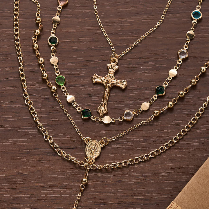 Christianartworkshop Layered Cross Necklace Set: Multistrand Faith & Fashion-Forward Expression - image 3