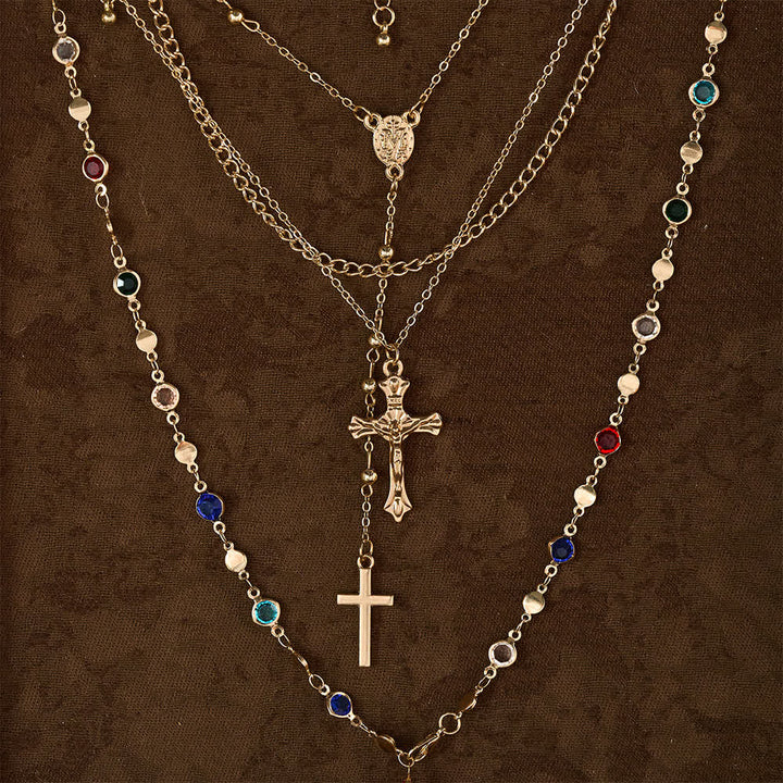 Christianartworkshop Layered Cross Necklace Set: Multistrand Faith & Fashion-Forward Expression - image 6