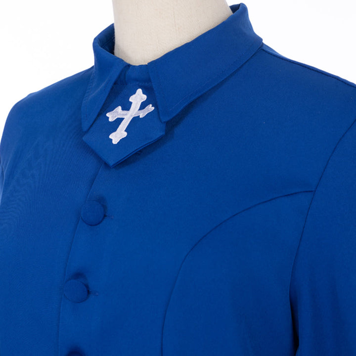 Christianartworkshop Women's Pastor Robe With Collar Cross Motif And Feminine Silhouette Women's Clergy Robe - image 16
