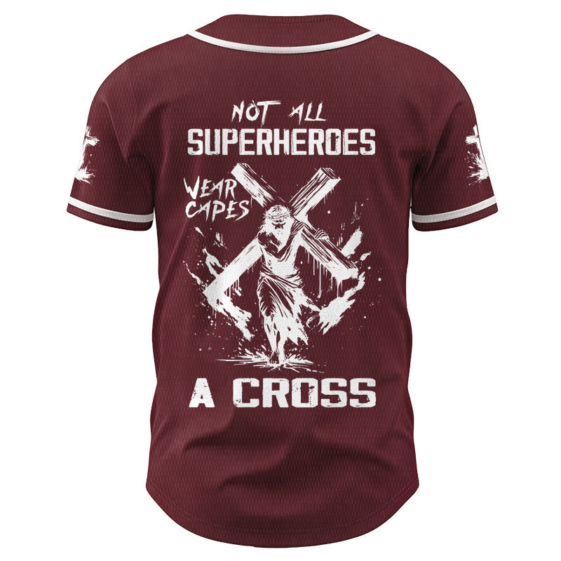 Christianartworkshop Not All Superheroes Wear Capes A Cross Unisex Baseball Jersey - image 27