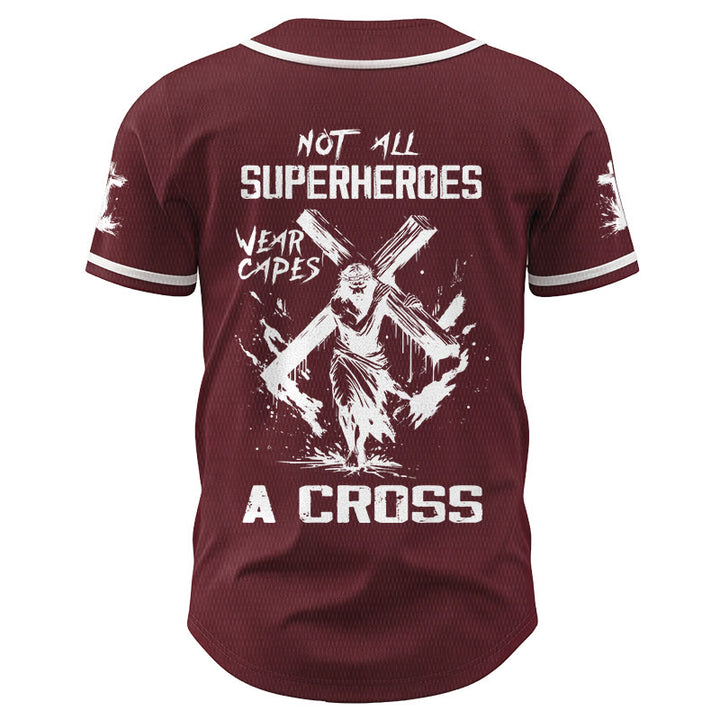 Christianartworkshop Not All Superheroes Wear Capes A Cross Unisex Baseball Jersey - image 27