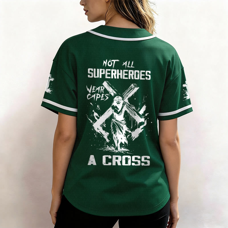 Christianartworkshop Not All Superheroes Wear Capes A Cross Unisex Baseball Jersey - image 47