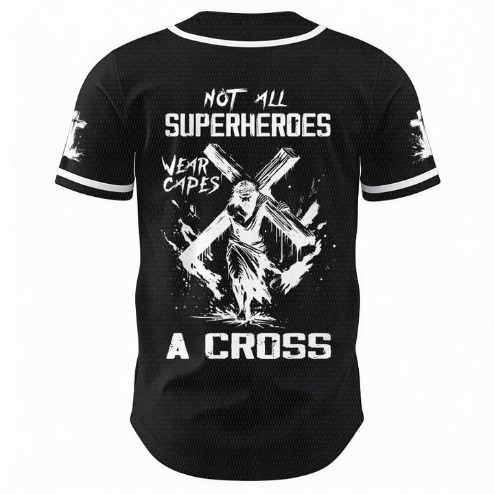 Christianartworkshop Not All Superheroes Wear Capes A Cross Unisex Baseball Jersey - image 13