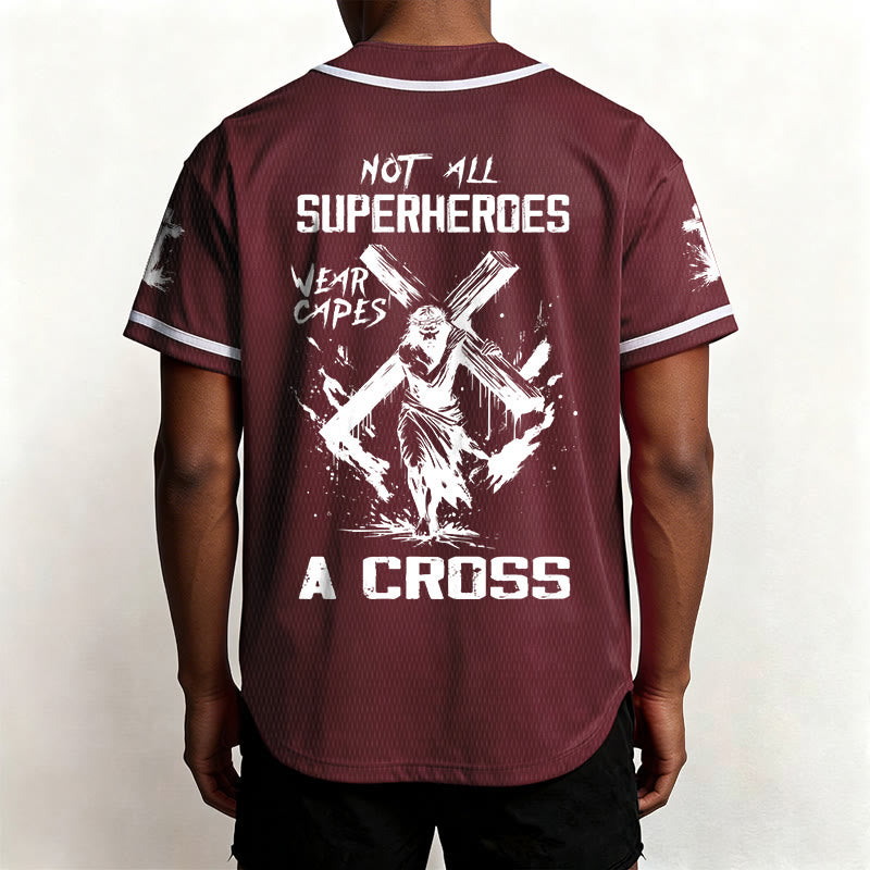 Christianartworkshop Not All Superheroes Wear Capes A Cross Unisex Baseball Jersey - image 25