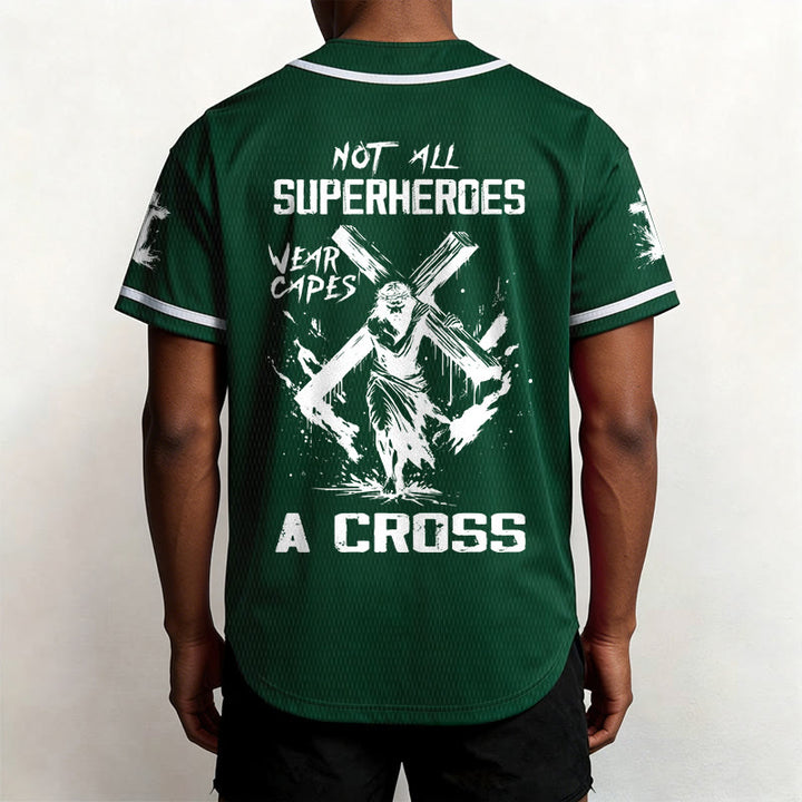Christianartworkshop Not All Superheroes Wear Capes A Cross Unisex Baseball Jersey - image 46